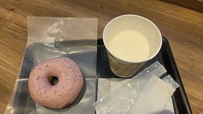 諫早駅での朝食